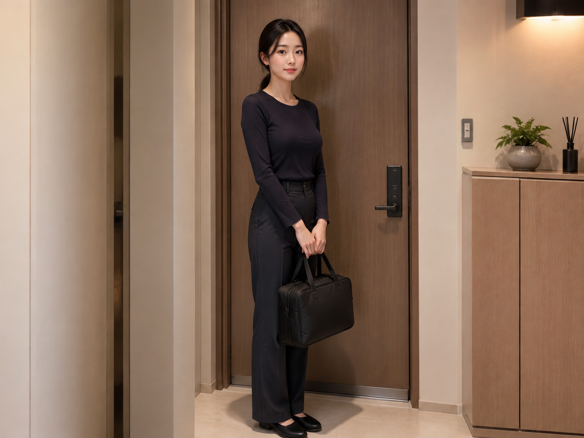 인천 서해구 방문 홈케어 일정을 준비하는 젊은 성인 한국 여성 관리사